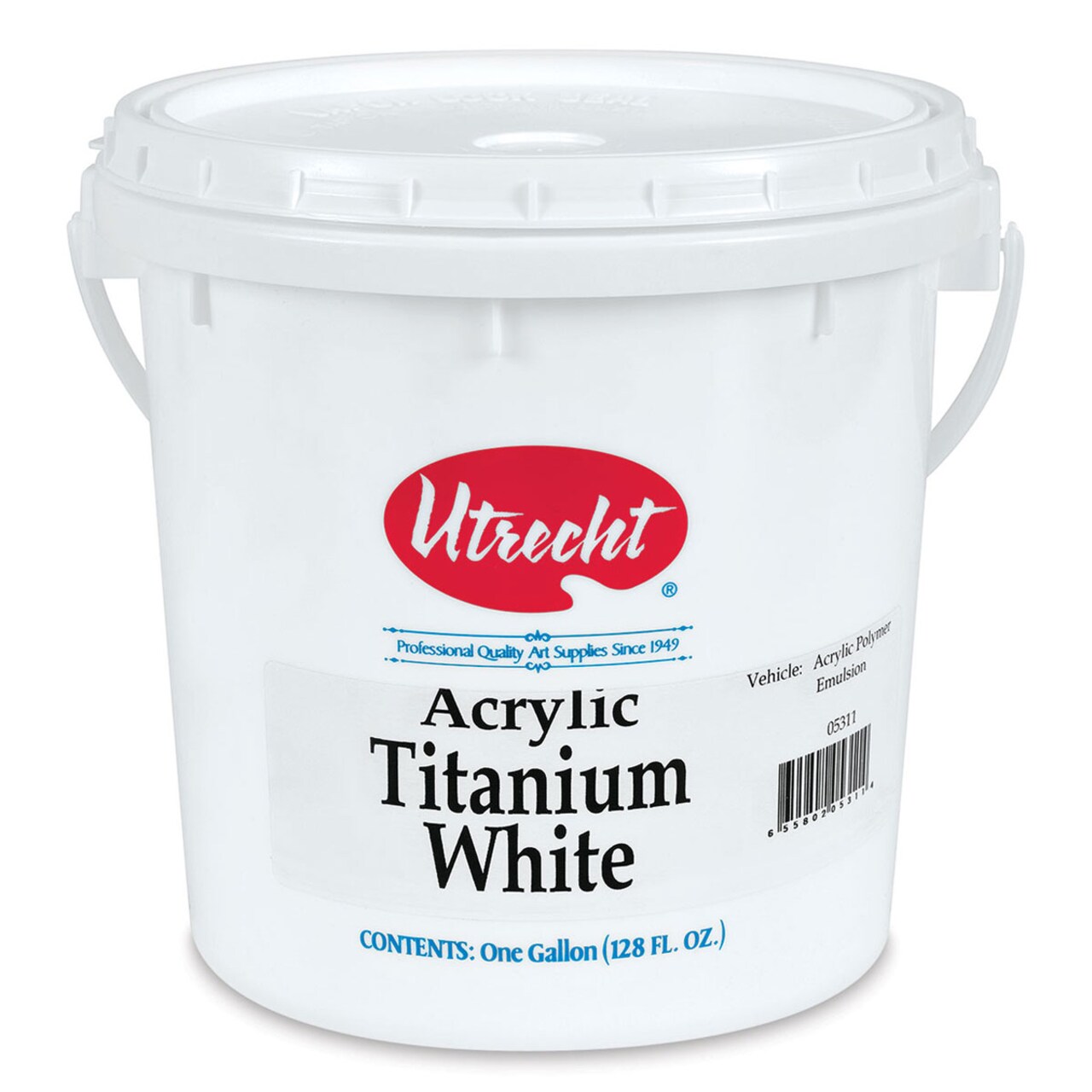 Utrecht Artists' Acrylic Paint - Titanium White, Gallon